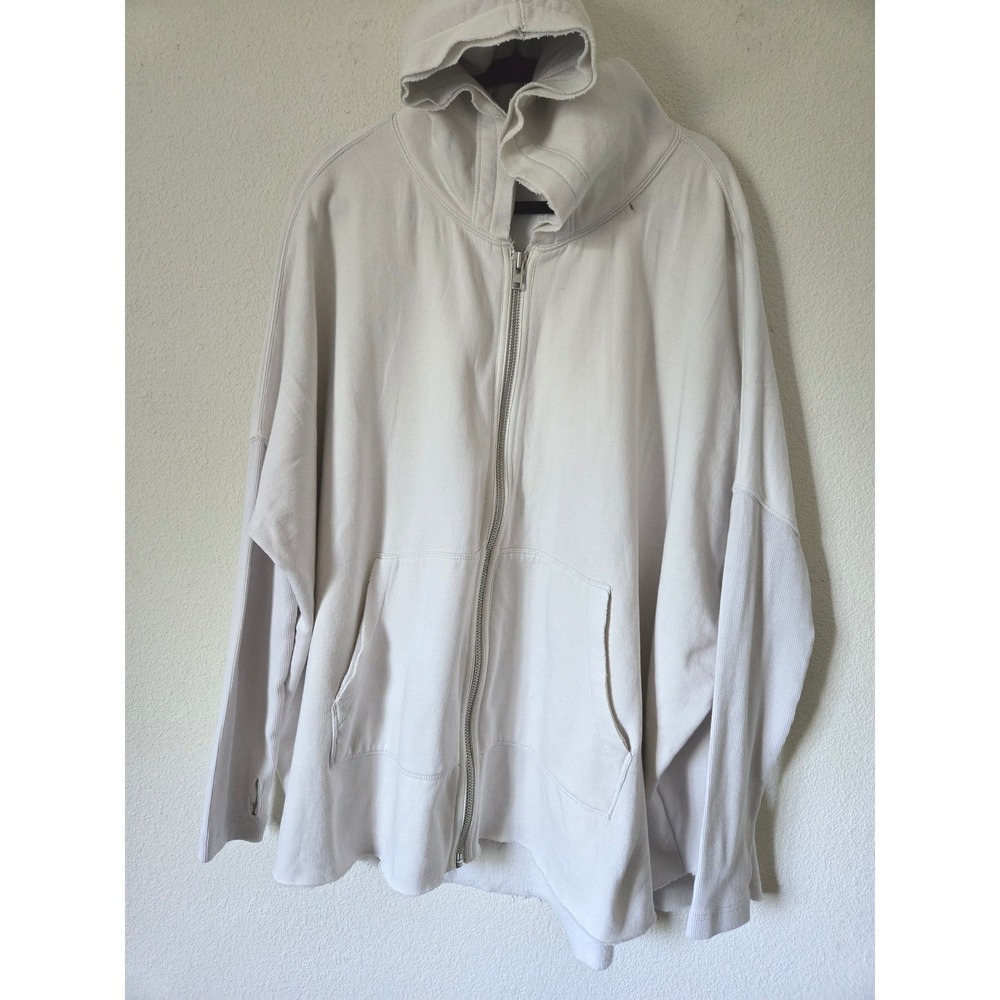 Free People Camden L Hoodie Grey Oversized Zip Up Sweatshirt OB1475709 NWT - Picture 2 of 14